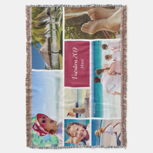 Familie of paarse vakantie 7 Foto Keepomwille, roo Deken (Voorkant Verticaal)