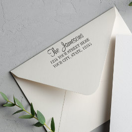 Familie of Professionele Adres van de Terugkeer Zelfinktende Stempel