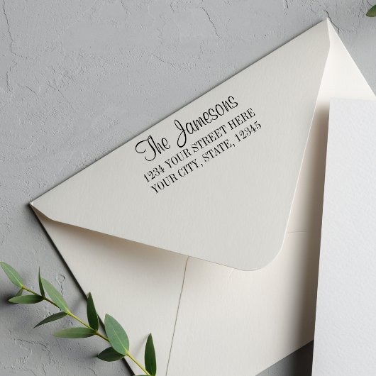 Familie of Professionele Adres van de Terugkeer Zelfinktende Stempel