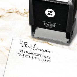 Familie of Zakelijk Elegant Retouradres Zelfinktende Stempel