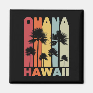 Familie Ohana Hawaïaans Retro Hawaï Tropische Zome Magneet