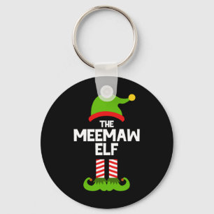 Familie Oma Elf Kerst Overeenkomstige Pyjama Grapp Sleutelhanger