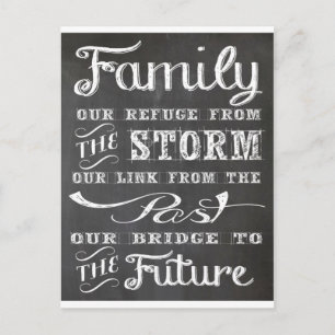 Familie: Ons toevlucht uit het Storm Briefkaart