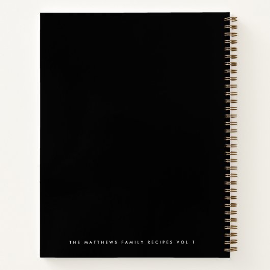 Familie ontvangt 4 Foto Recipe Collectie zwart Notitieboek (Achterkant)