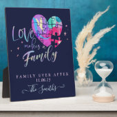 Familie ooit na plaque fotoplaat (Zijkant)