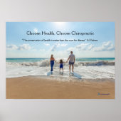 Familie op het strand Chiropractic poster (Voorkant)