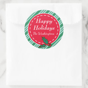 Familie op maat kerst snoep cadeau label stickers