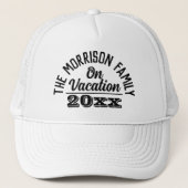 Familie op vakantie trucker pet (Voorkant)