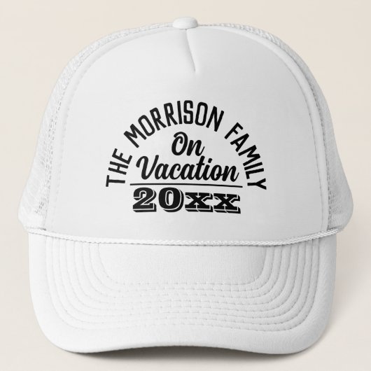 Familie op vakantie trucker pet (Voorkant)