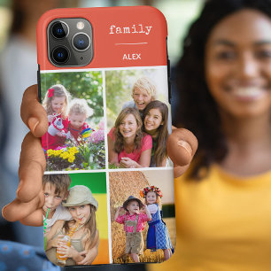 Familie Oranje 4 Foto Collage Aangepast Case-Mate iPhone Case