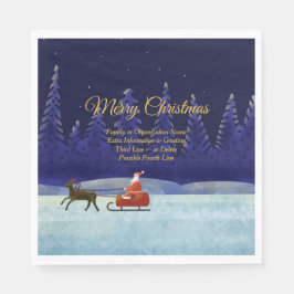 Familie/organisatienaam Blauw + Santa Lunch toevoe Servet