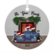 Familie ornament 2 yound boys