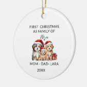 Familie ornament als kerstboom decoratie (Links)