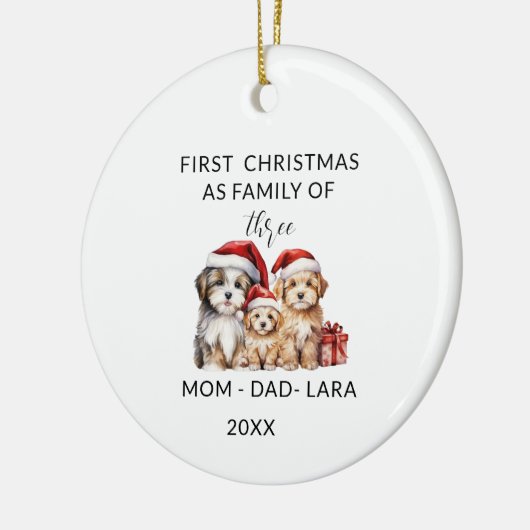 Familie ornament als kerstboom decoratie (Links)