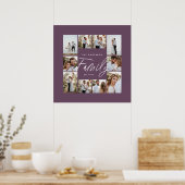 Familie paarse elegante moderne minimale fotocolla poster (Keuken)