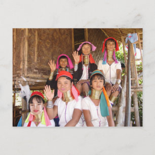 familie Padaung Briefkaart