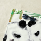 Familie Panda strandlaken (In situ)