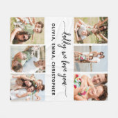 Familie Papa - Vaderdag Fotocollage Fleece Deken (Voorkant (Horizontaal))