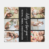 Familie Papa - Vaderdag Fotocollage Fleece Deken (Voorkant (Horizontaal))