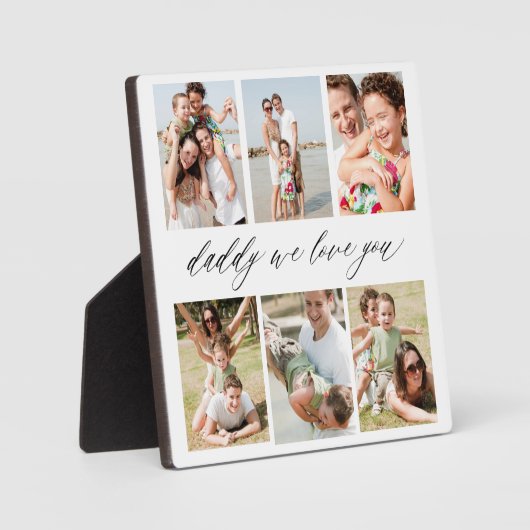 Familie Papa - Vaderdag Fotocollage Fotoplaat (Voorkant)