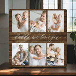 Familie Papa - Vaderdag Wood Foto Collage Fotoplaat<br><div class="desc">Vier je vader met de "Best Dad Ever" Vaderdag Photo Collage Plaque, een welgemeend eerbetoon aan het man dat de wereld voor je betekent. Deze prachtig vervaardigde plaquette is voorzien van een hoogwaardige, aanpasbare fotocollage, waarmee u gekoesterde herinneringen en speciale momenten kunt laten zien. De collage is elegant gerangschikt rond...</div>