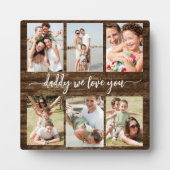 Familie Papa - Vaderdag Wood Foto Collage Fotoplaat (Voorkant)