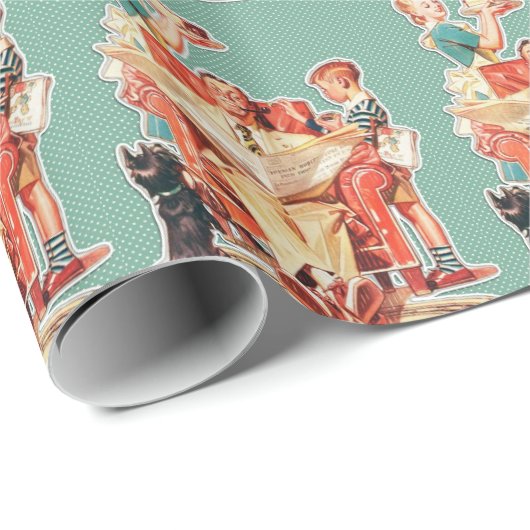  familie papa vaders dag verjaardag cadeaupapier (Rol Hoek)