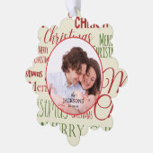 Familie Papier Ornament Kerst Kaart (Links)