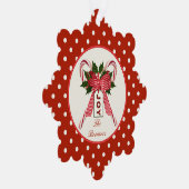 Familie Papier Ornament Kerst Kaart (Rechts)