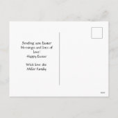 Familie Pasen Vakantie Goud Retriever  Ansichtkaar Feestdagenkaart (Achterkant)