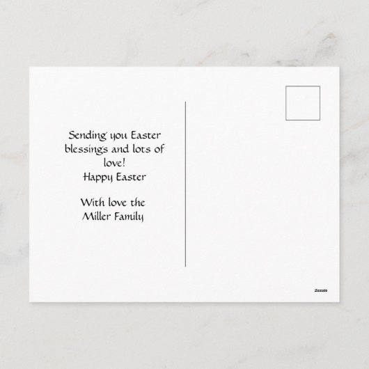 Familie Pasen Vakantie Goud Retriever  Ansichtkaar Feestdagenkaart (Achterkant)