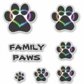 FAMILIE PAWS KAT STICKER (Voorkant)