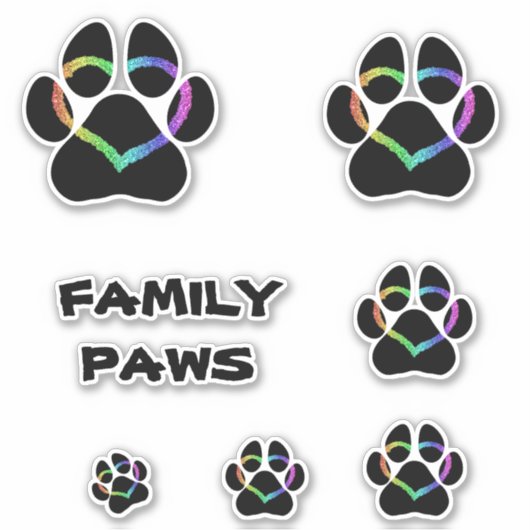 FAMILIE PAWS PUP STICKER (Voorkant)