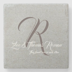 Familie persoonlijke marmeren onderzetter