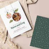 Familie Pet Foto's Moderne kerstfeestkaart