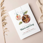 Familie Pet Foto's Moderne kerstfeestkaart