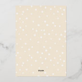 FAMILIE PHOTO CHRISTMAS leuke kalligrafie blij Folie Feestdagenkaart (Achterkant)