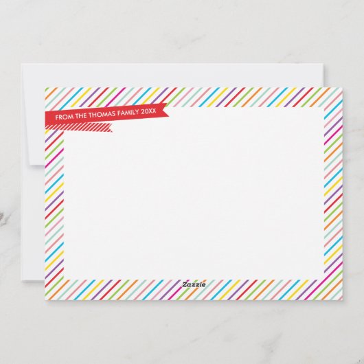 FAMILIE PHOTO CHRISTMAS modern, vrolijk Feestdagenkaart (Achterkant)