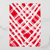 FAMILIE PHOTO-elegant calligrafie rood goud Folie Feestdagenkaart (Achterkant)