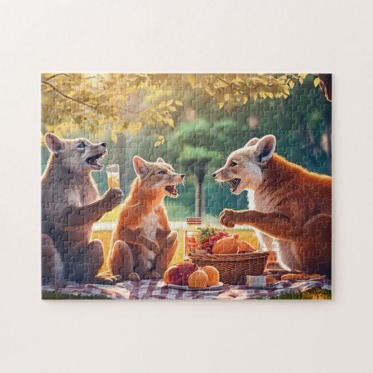 Familie Picknick Afbeeldingen Fotopuzzels Picknick Legpuzzel (Horizontaal)