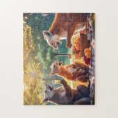 Familie Picknick Afbeeldingen Fotopuzzels Picknick Legpuzzel (Verticaal)