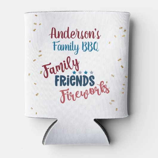 Familie Picknick Juli 4th Achtertuin BBQ Blikjeskoeler (Voorkant)