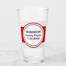 Familie picknick rode stippen