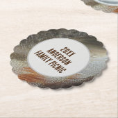 Familie Picknick Veer Foto Reünie Event Kartonnen Onderzetters (Gekanteld)