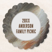 Familie Picknick Veer Foto Reünie Event Kartonnen Onderzetters (Voorkant)