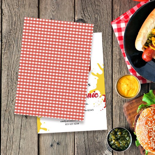 Familie Picknick Zomer BBQ Custom Kaart