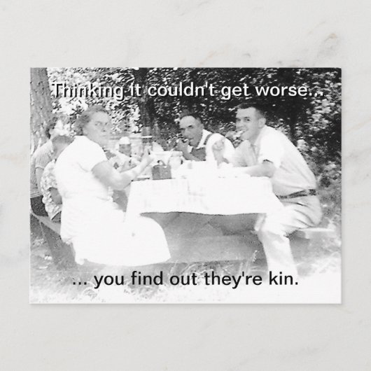  familie Picnic Briefkaart (Voorkant)