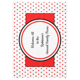 Familie Picnic Witte Rode Polka Dots Tafelkleed