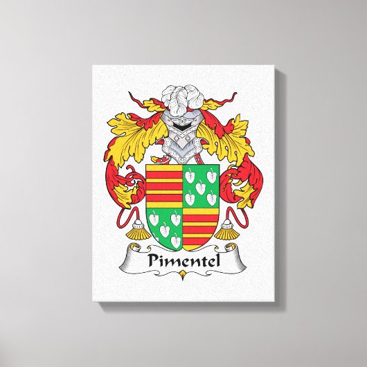 Familie Pimentel Crest Canvas Afdruk (Voorkant)