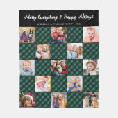 Familie Plaid Quilt Gepersonaliseerde Afbeelding C Fleece Deken (Voorkant)